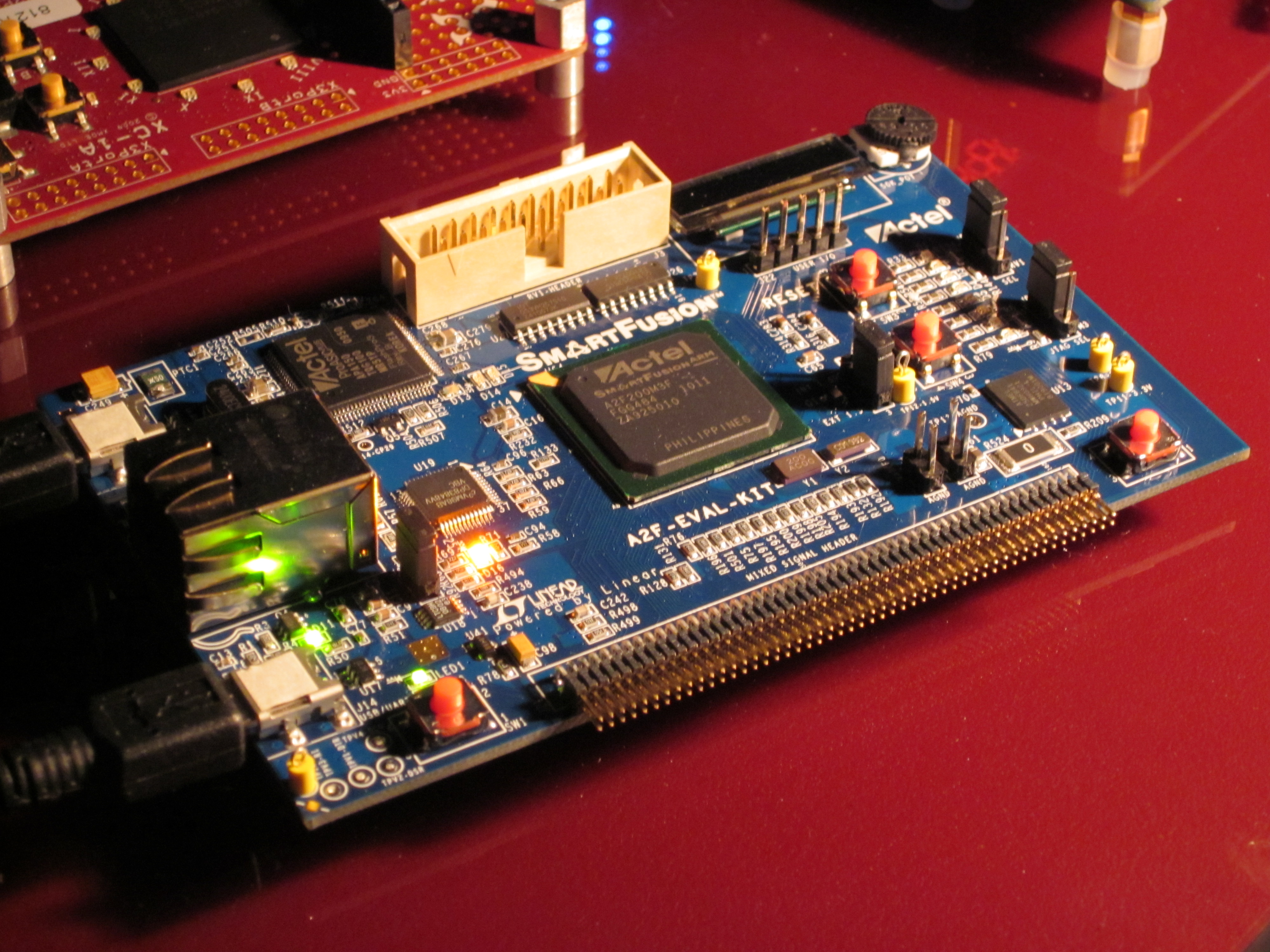 Actel SmartFusion FPGA + ARM Evaluation Board